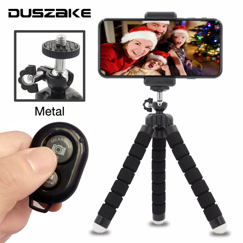DUSZAKE Mini Flexible Sponge Octopus Tripod for iPhone Samsung Xiaomi Huawei Smartphone | Электроника