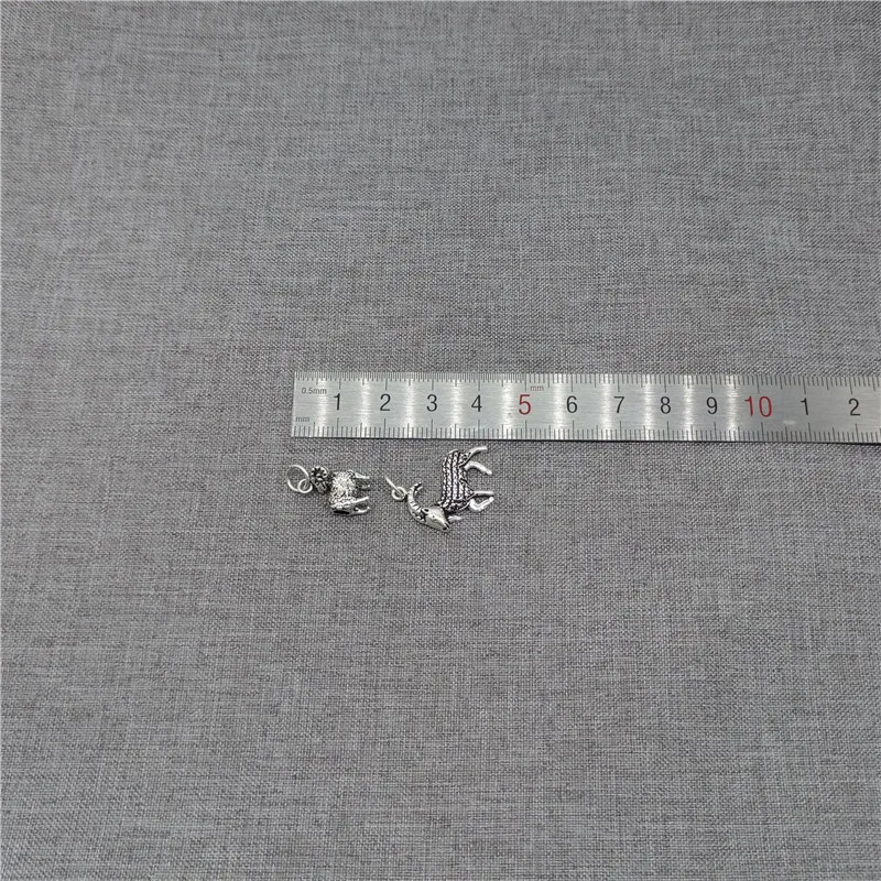 

2 Pieces 925 Sterling Silver Goat Charms Animals for Bracelet Necklace