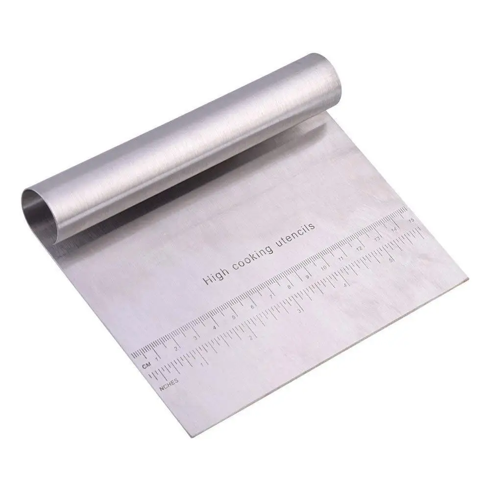 SILVER Delidge 1 шт. скребок для теста для пиццы из нержавеющей стали резак инструменты для выпекания помадка украшения торта инструменты кухонные аксессуары - Цвет: SILVER