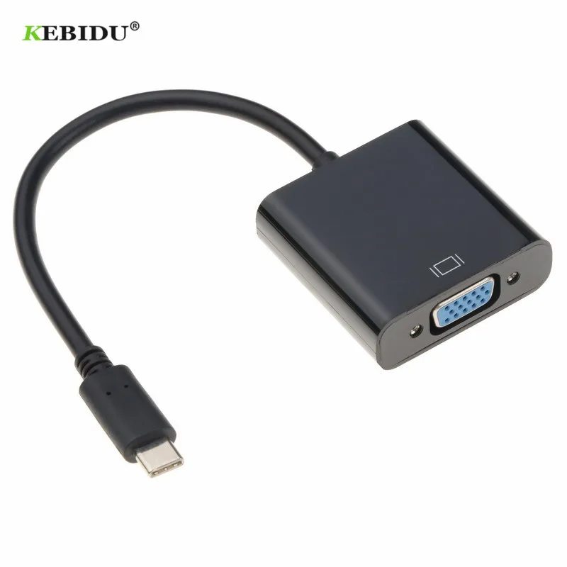 Кабель-адаптер KEBIDU с USB 3 1 на VGA для Macbook 12 дюймов Chromebook Pixel Lumia 950XL | Электроника