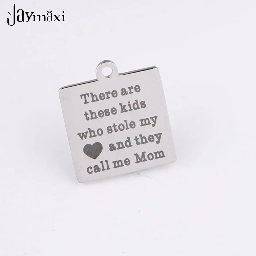 Jaymaxi квадратные подвески Шарм до зеркального блеска Нержавеющая сталь с