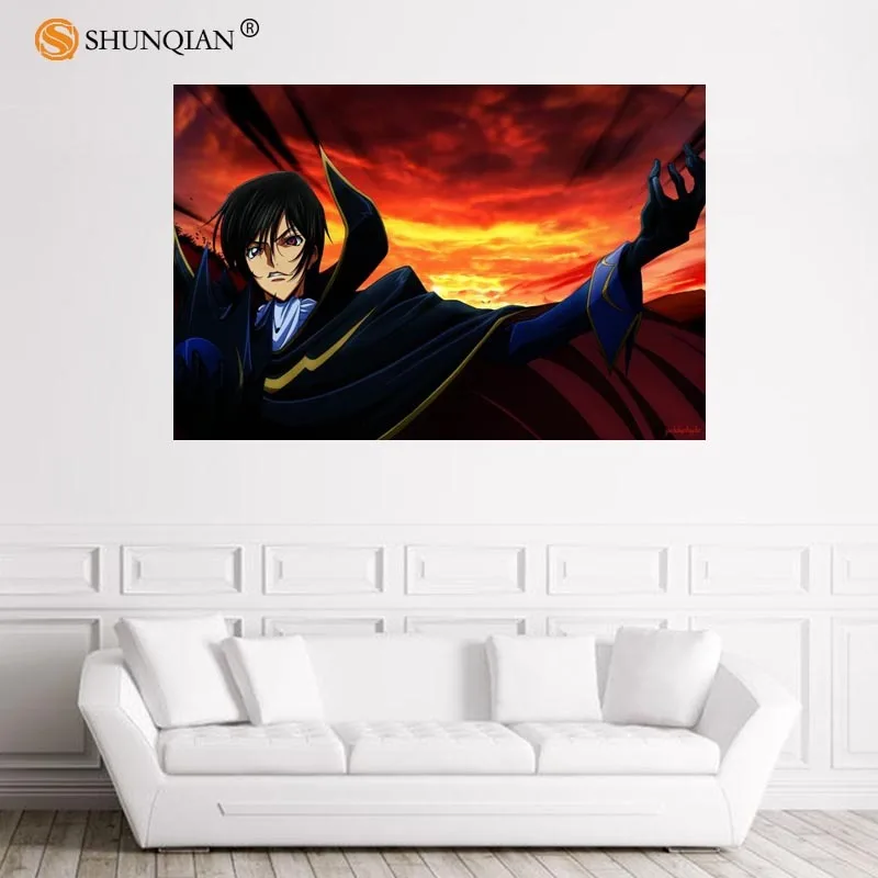 Красивый кодовый постер Geass атласный на заказ ткань с принтом настенный печать из