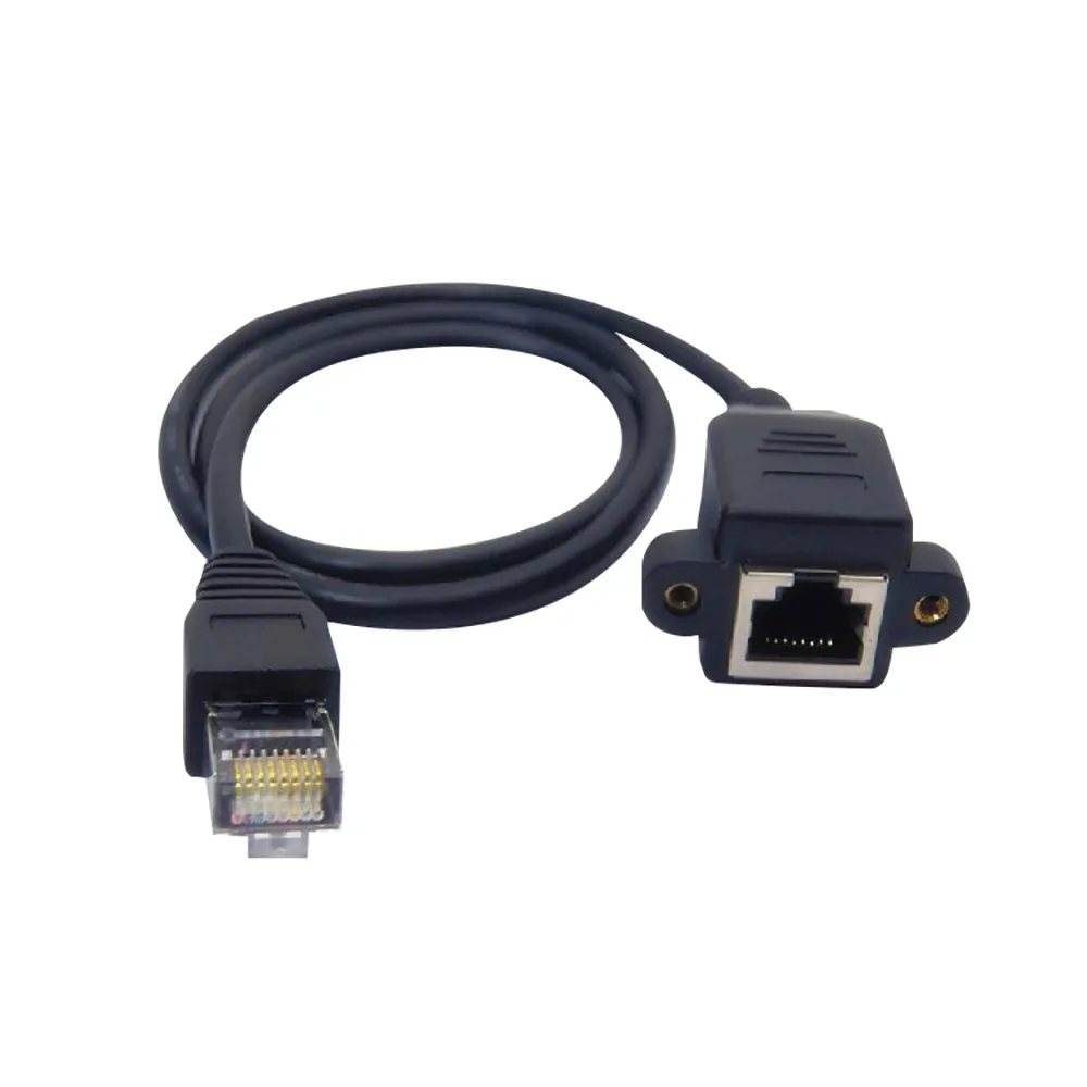 RJ45 мужского и женского пола винт Панель Ethernet LAN Сетевой кабель удлинитель для