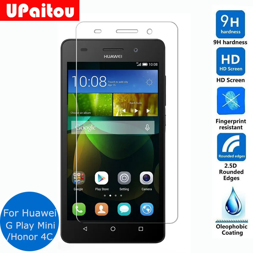 Закаленное защитное стекло UPaitou для Huawei Honor 4C/G Play Mini двойная Защитная пленка