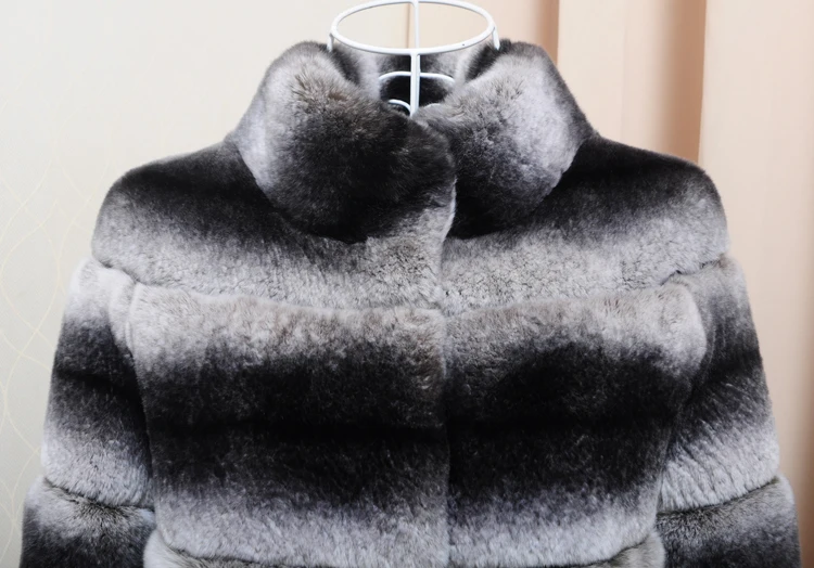 OFTBUY натуральная Шуба из кролика Рекс натуральный мех пальто зимняя куртка для женщин воротник стойка Толстая теплая верхняя одежда Уличная Повседневная