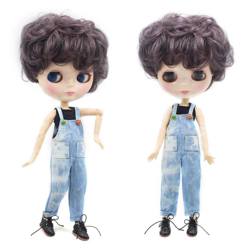 Кукла ICY DBS Blyth для мальчика игрушка bjd фиолетовые короткие волосы BL9219 1/6 30 см голая