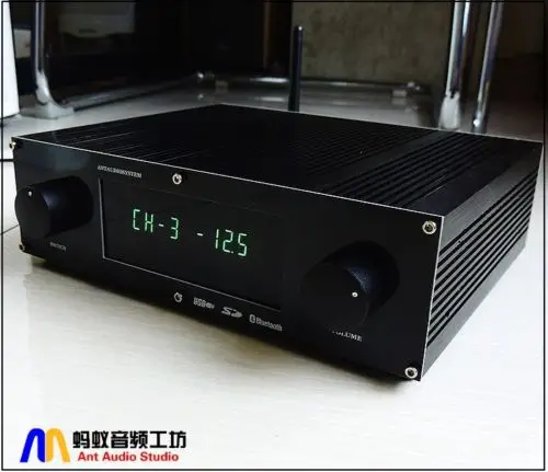 Bluetooth CS3310 дистанционного предусилитель/Стерео предусилитель с VFD Дисплей 4 способ Вход