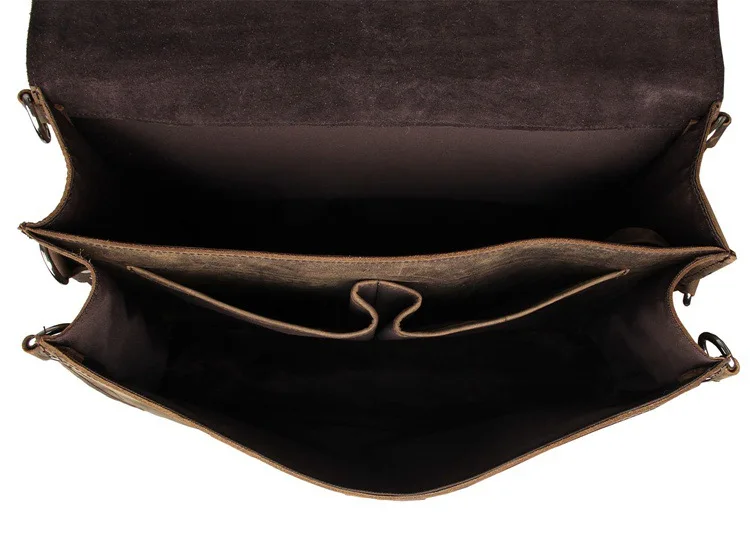 Мужской портфель из натуральной кожи подходит для ноутбука 16 дюймов