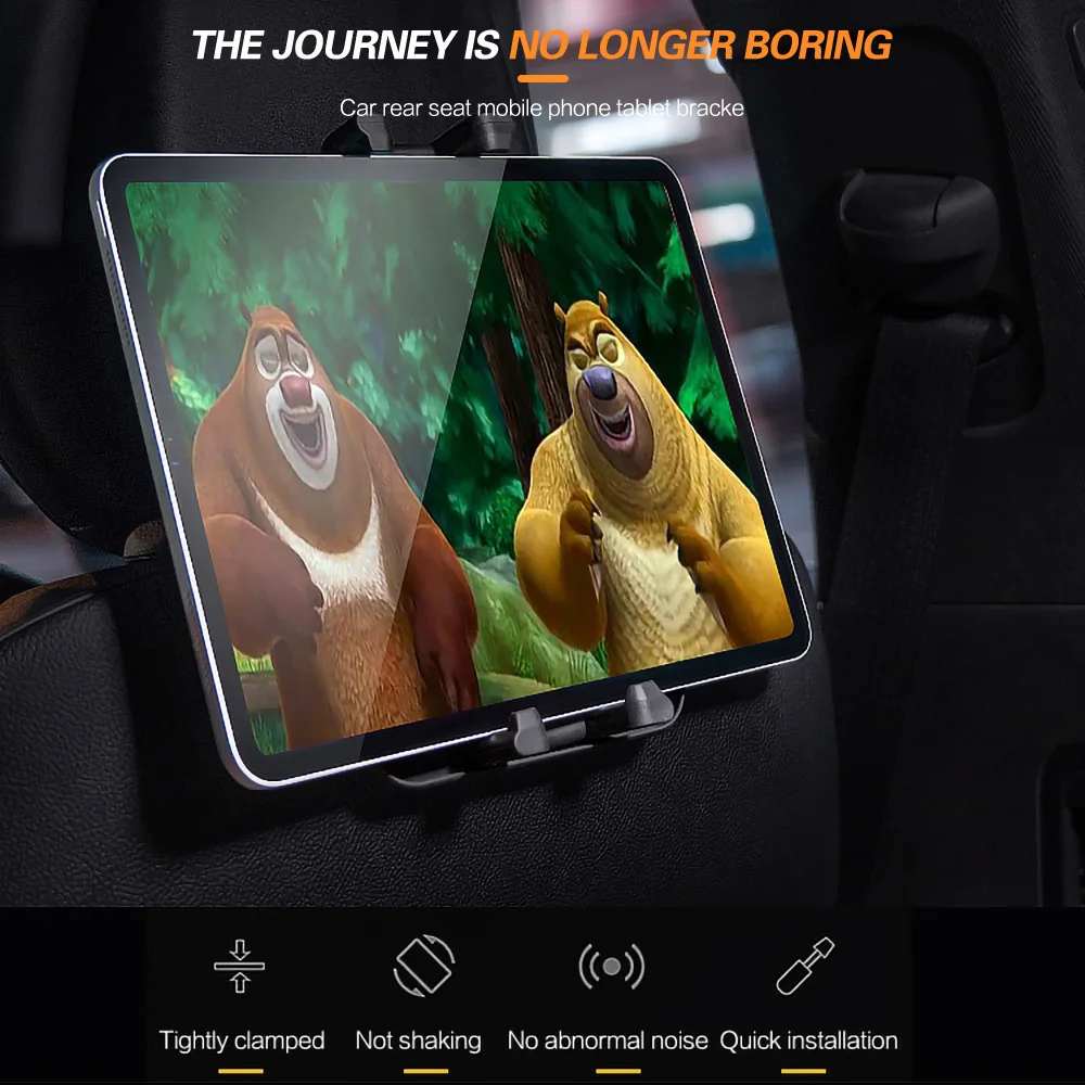 Автомобильный держатель для телефона и планшета на заднее сиденье вращающаяся 360