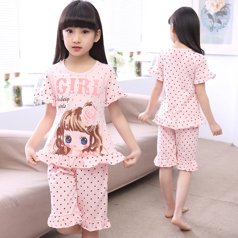 Летняя Новинка 2020 года Детский Пижамный костюм Удобная домашняя одежда из 100%