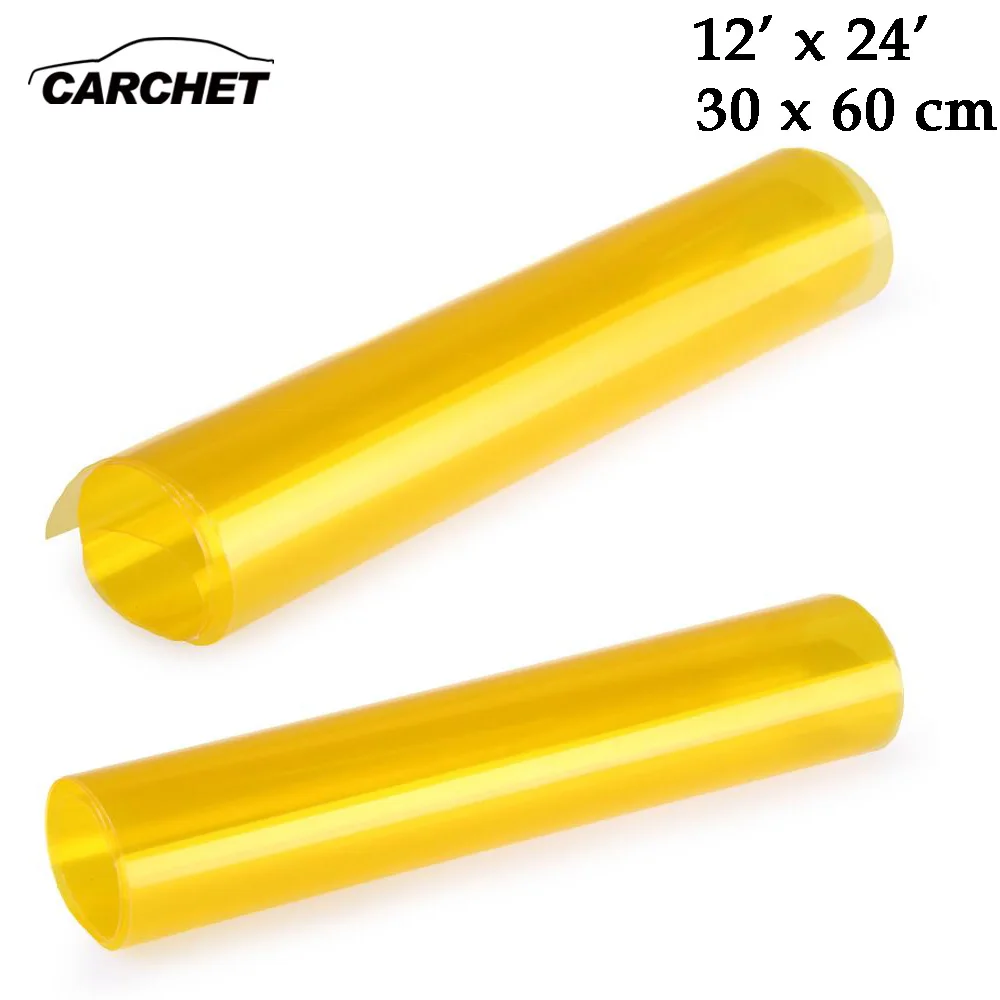 CARCHET 30x60 см желтый Универсальный Авто свет противотуманная фара Тонирующая