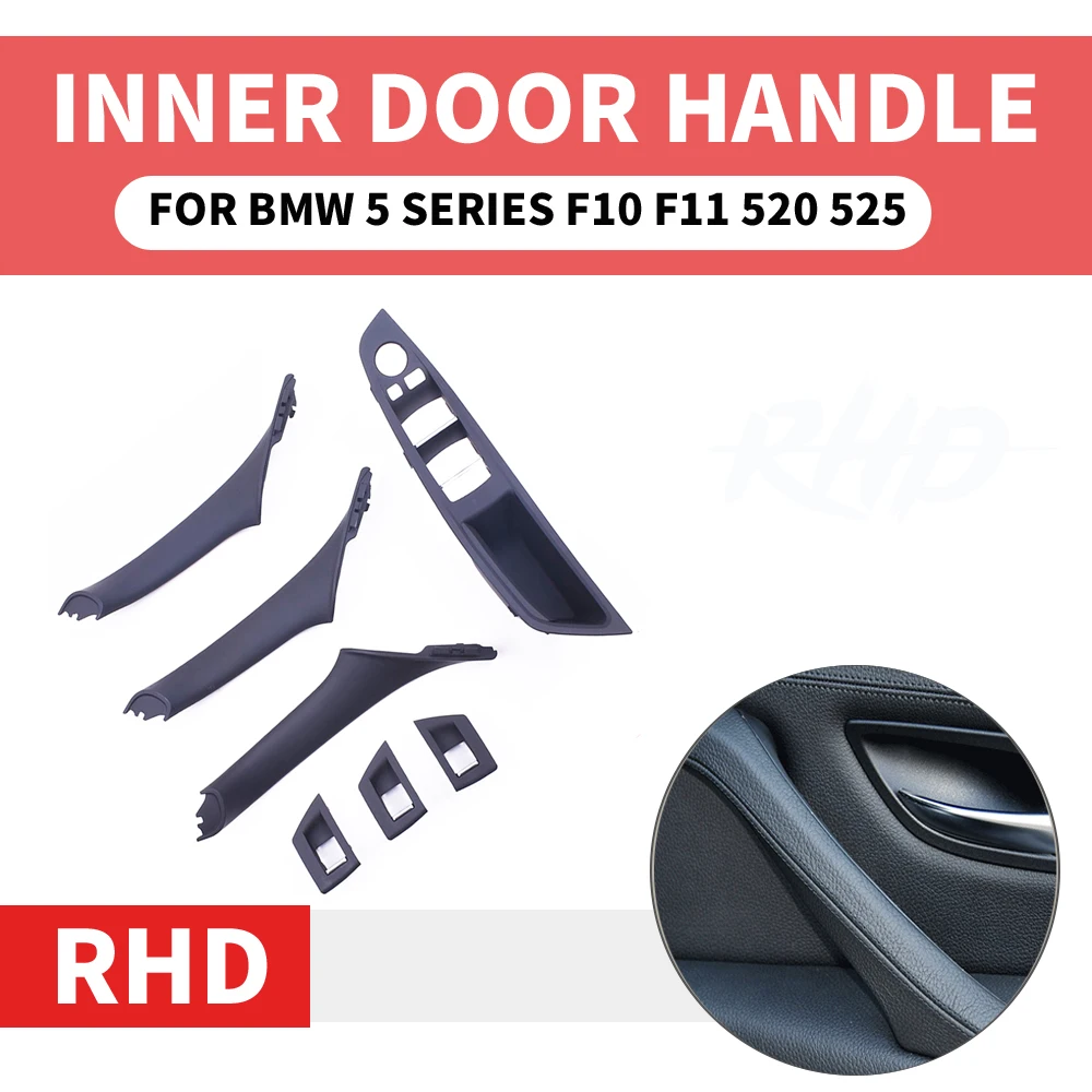 

4/7PCS Set Right Hand Drive RHD For BMW 5 series F10 F11 520 525 Red Wine Gray Car Interior Door Handle Inner Panel Pull Trim