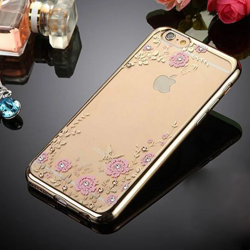 YUETUO i rose розовый Мягкий Роскошный чехол для телефона apple iphone 6 s прозрачный девочек