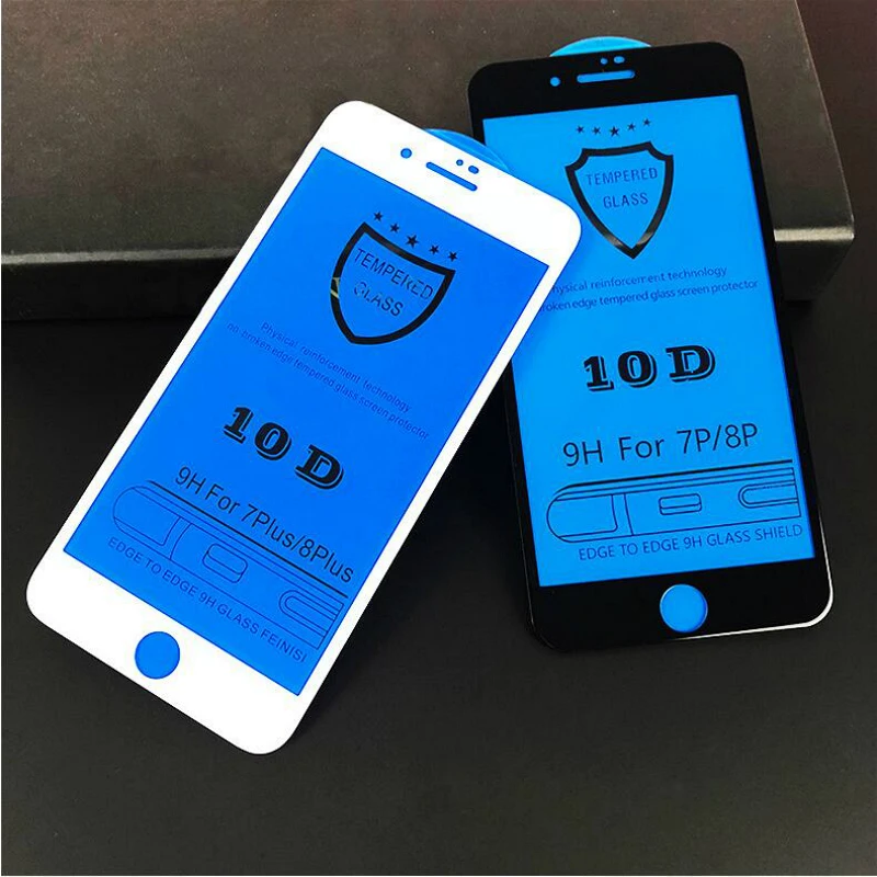 50 шт 10D Полный протектор экрана закаленное стекло для iPhone X XR XS Max защитное стекло на iPhone 6 6s 7 8 Plus пленка