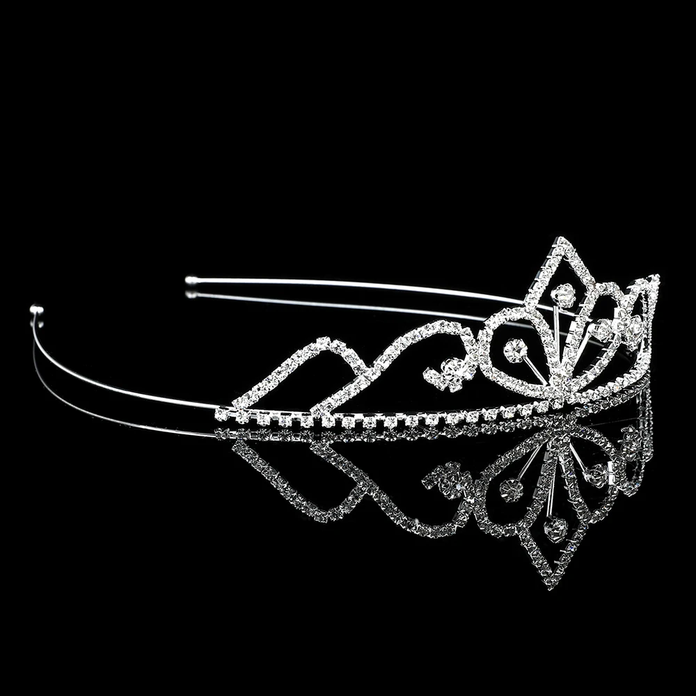 Серебряные, золотые диадемы и короны принцессы, Королевская корона, повязка на голову, аксессуары для детей, украшения для волос, свадебные, выпускные украшения для волос