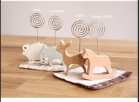 wedding favors new cute animal wooden place card holder dhl free shipping 100 pcs