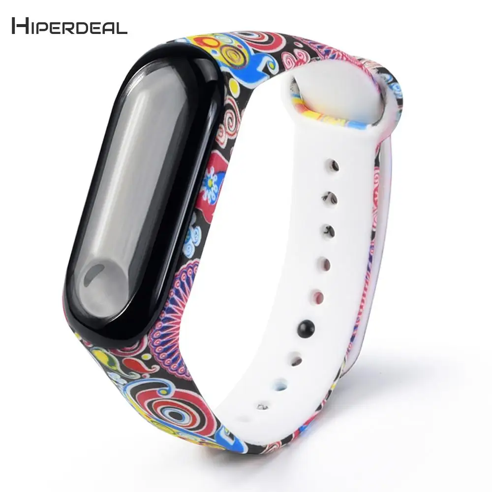 Ремешок для XiaoMi Mi Band 3 с цветочным узором ТПУ умные наручные часы ремешок MI3