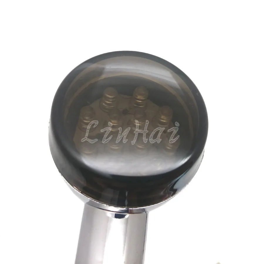 Универсальный хромированный светодиодный индикатор поворота пули для мотоцикла