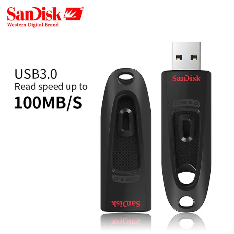 SanDisk USB 3.0 Flash Drive 256GB Pen 128GB USB3.0 Memory Stick 64GB Pendrive 32GB 16GB Key Read Speed Up to 100M/s | Компьютеры и