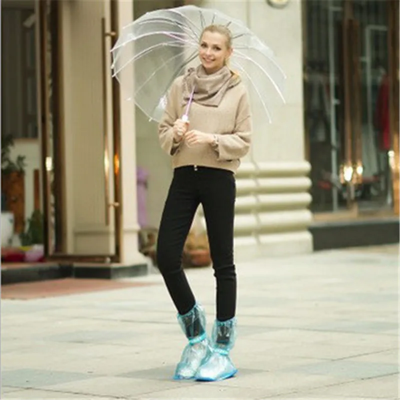 2017 Обувь дождь Ботильоны водонепроницаемая обувь Чехлы для мангала на плоской