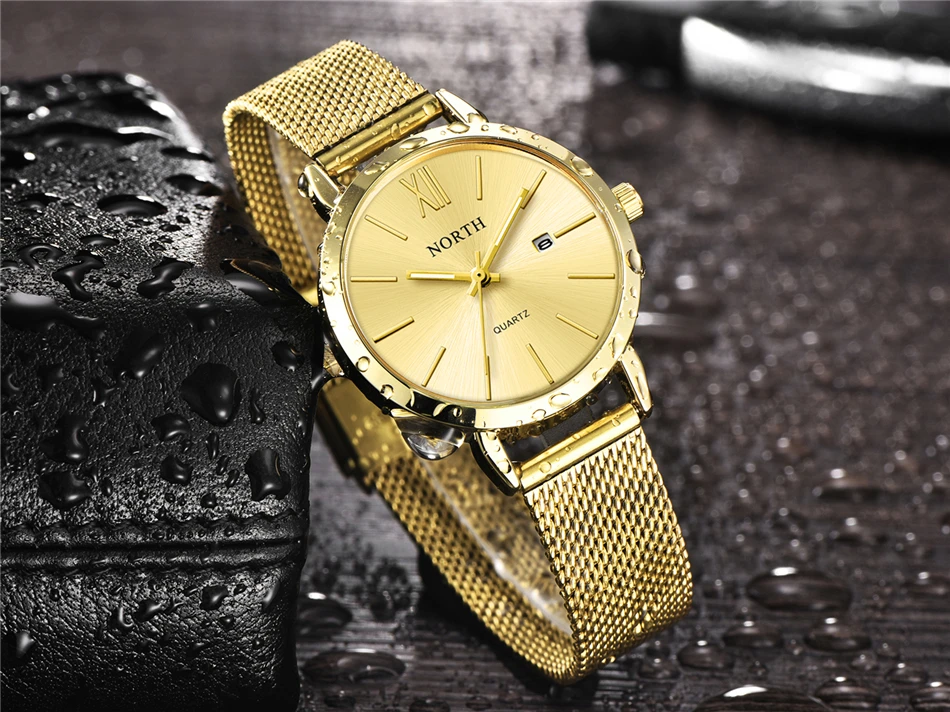 Reloj Mujer NORTH женские часы люксовый бренд кварцевые часы Женская мода платье Простые водонепроницаемые женские повседневные деловые часы