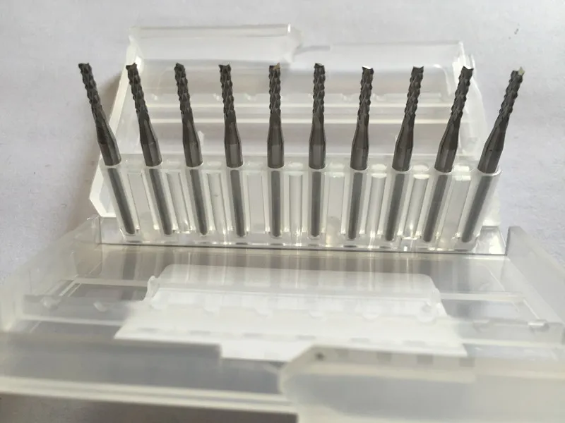 

10pcs 2.4mm 1/8" Shank Tungsten Carbide cutter Rotary Burr Set CNC Engraving Bit