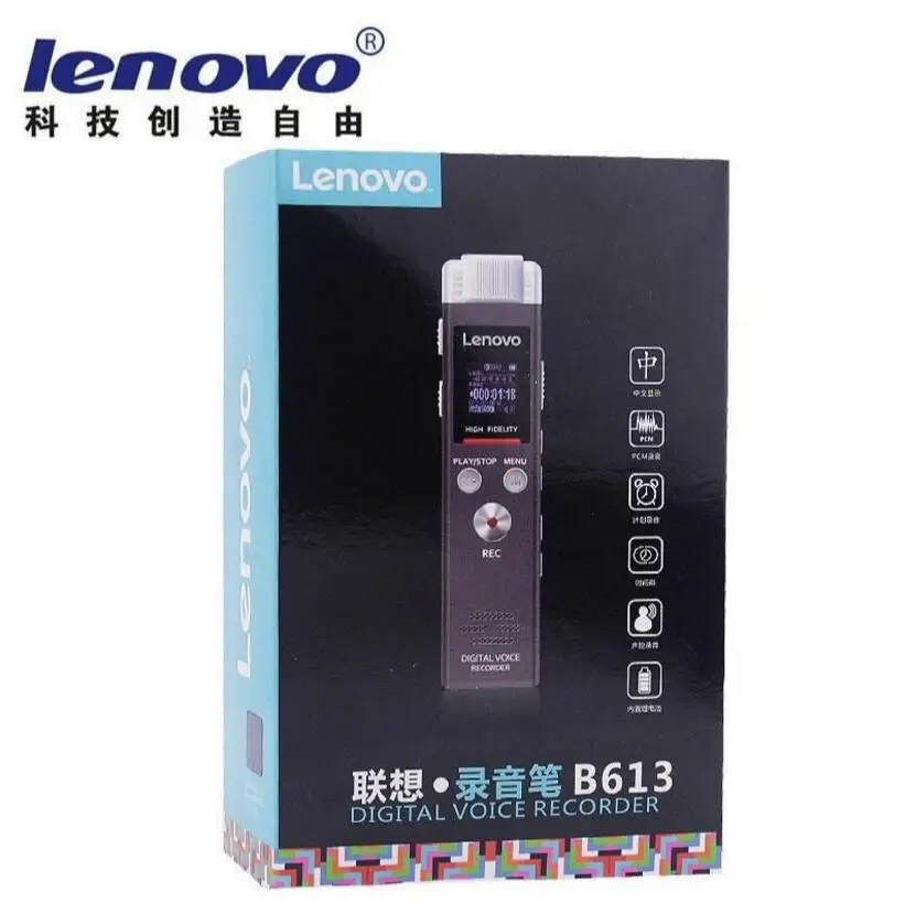 Оригинальный микро Цифровой диктофон lenovo B613 ручка для записи mp3 плеер дальность