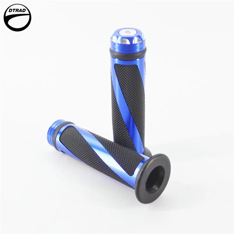 Universal 7/8" 22mm Motorcycle Handlebar Grips motocross CNC Aluminum& Rubber GEL Handle Bar Grips