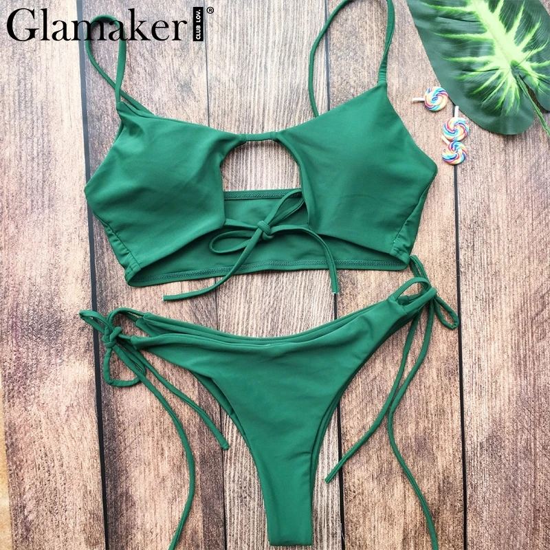 Glamaker выдалбливают черный цельный сексуальный боди для женщин Белый открытая спина шнуровка облегающий костюм летние выходные пляж купальник - Цвет: 557-1