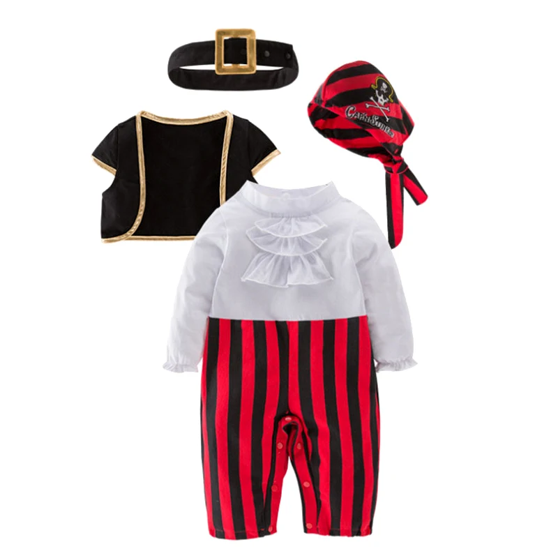 Halloween Boys Set Cosplay Children's Pirate Costume Dance Children Clothes Baby's Sets Christmas Gift 2020 new years | Детская
