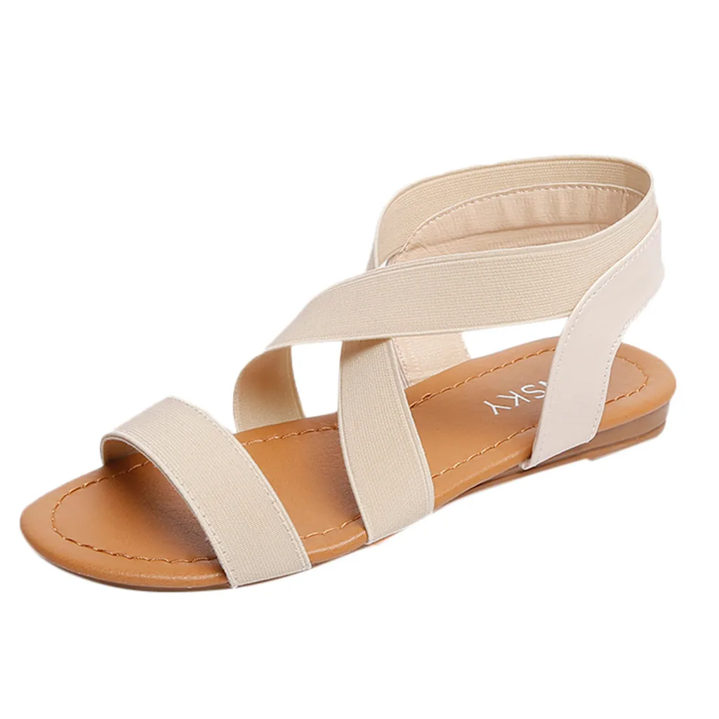 SAGACE/женские модные повседневные сандалии с эластичным ремешком закругленным