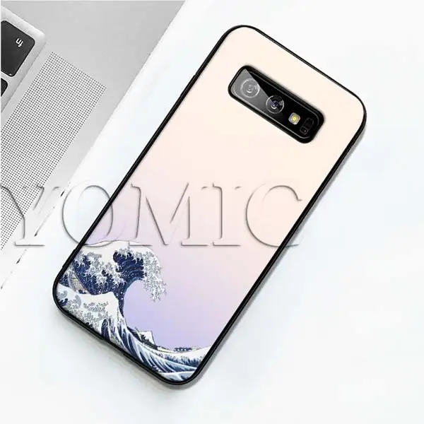 004 Черный силиконовый чехол Hokusai The Great Wave для samsung Galaxy S10 S10e S8 S9 Plus S7 A40 A50 A70 Note 8 9 мягкий чехол - Цвет: 004