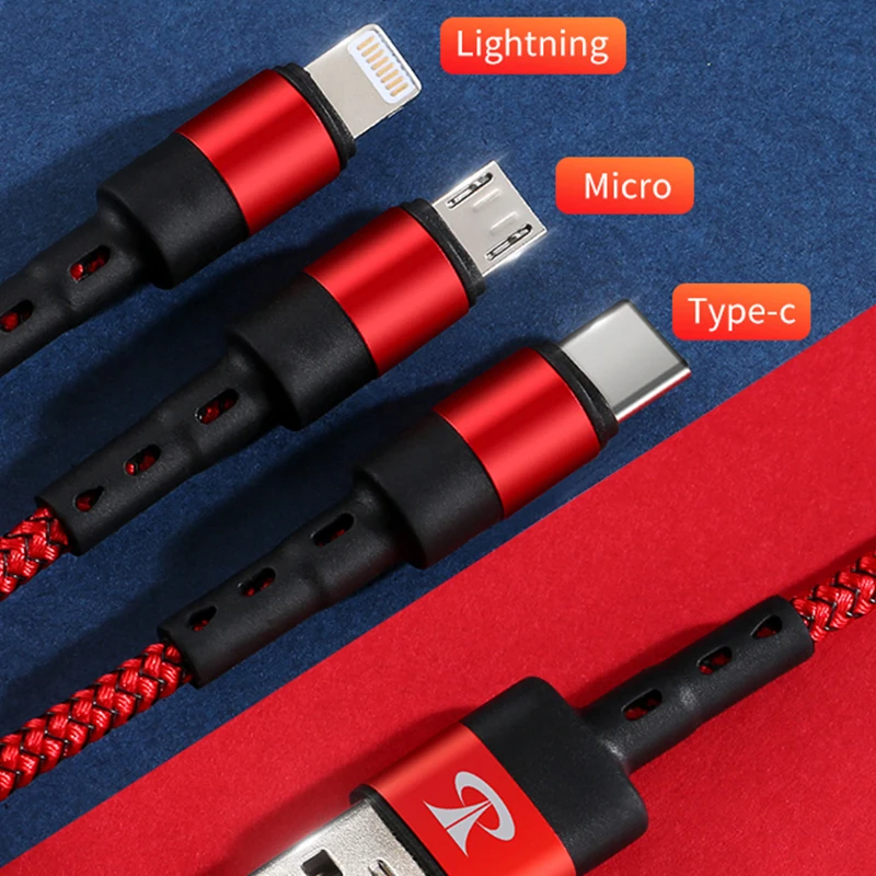 Teclast S12 3 в 1 USB кабель для мобильного телефона Micro usb type C зарядного устройства iPhone