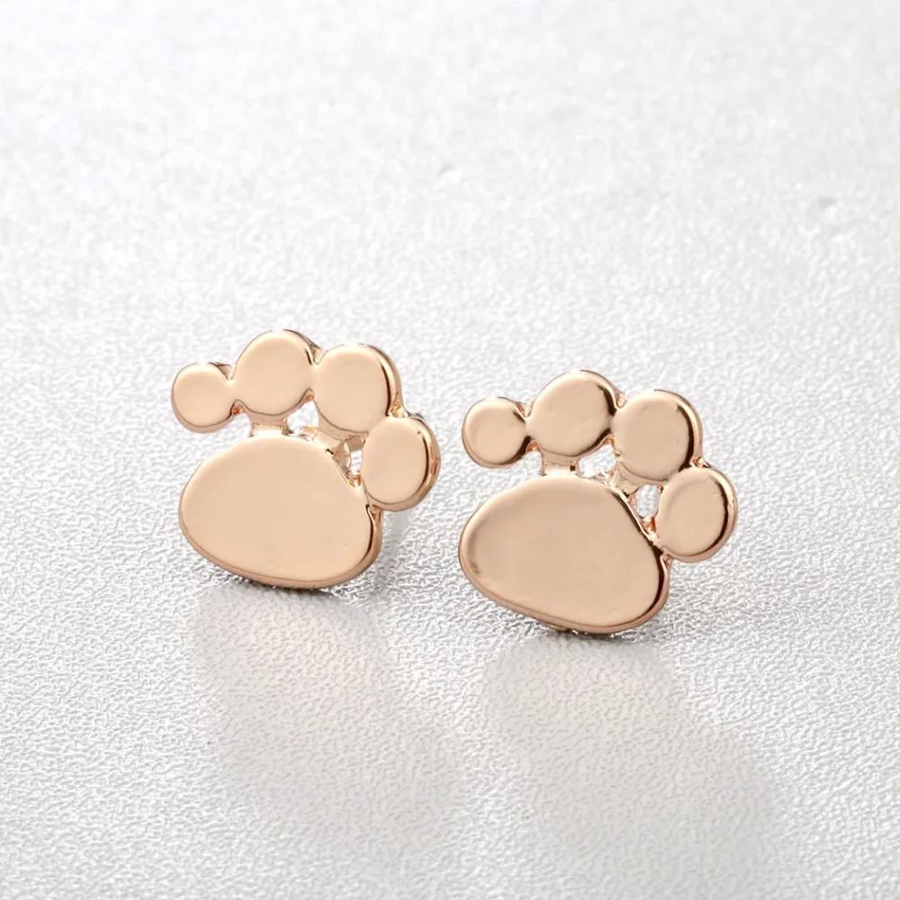Chengxun милая собака/кошка/Bear Paw Серьги гвоздики цвет серебристый Золотой панк