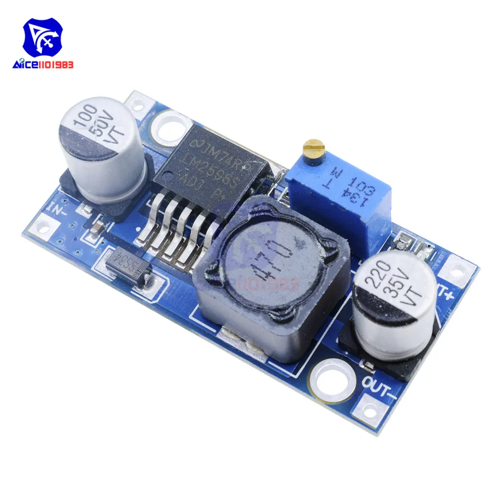 Высокая эффективность LM2596 DC-DC 3,2 V-40 V до 1,25 V-35 V модуль ldo понижающего преобразователя постоянного тока Регулируемый Мощность Напряжение регулятор