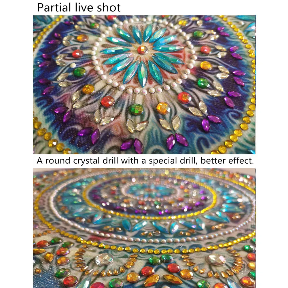 Mandala Diamond Mosaic 5D Diy Special Shaped Diamond Painting Partial Drill Cross Stitch Kits Diamond Embroidery
