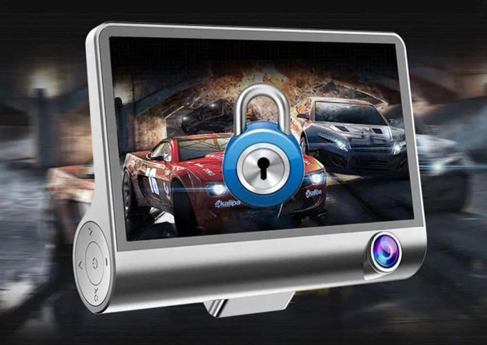 Автомобильный видеорегистратор Full HD 1080 p для автомобиля с двумя объективами