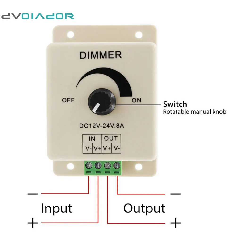 Dvolador ШИМ Диммер контроллер для светодиодные фонари или ленты adjustable brightnes