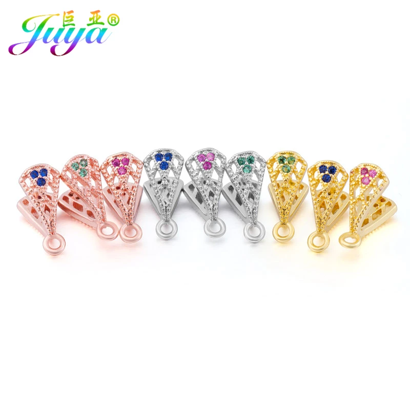 

DIY Earrings Material Handmade Clamp Pinch Clip Bail Hook Accessories For Women Crystals Agates Pearls Earrings Necklaces Making