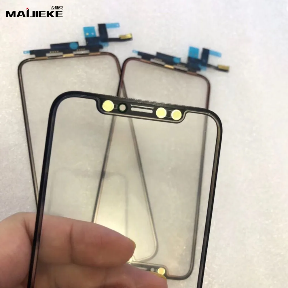Топ AAA ЖК-экран дигитайзер с OCA для iphone X Xs max Xr Сенсорная панель дигитайзер Переднее внешнее стекло замена