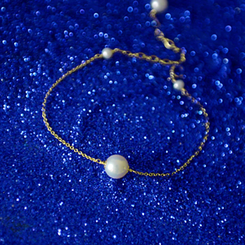 Новый Модный женский браслет с пресноводной жемчужиной 14K золото подарок на день