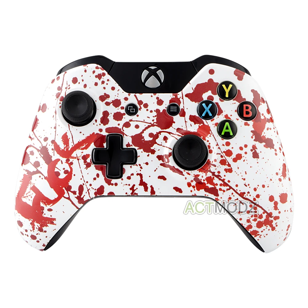 Спереди Корпус В виде ракушки Лицевая панель чехол для Xbox One контроллер крови fuxk |