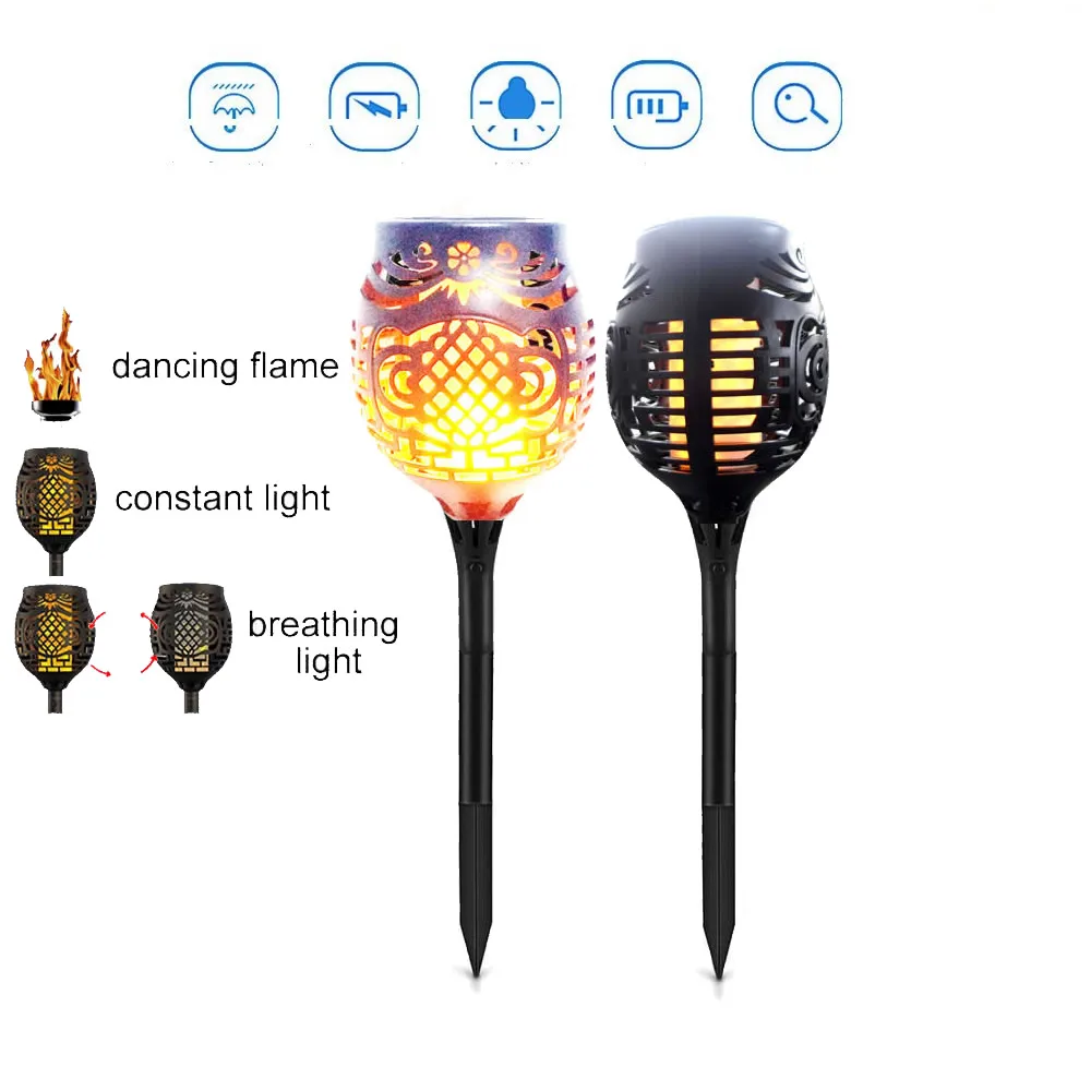 Новое поступление Солнечный 96LED газон танцующий пламя факел огни радар 3 режима