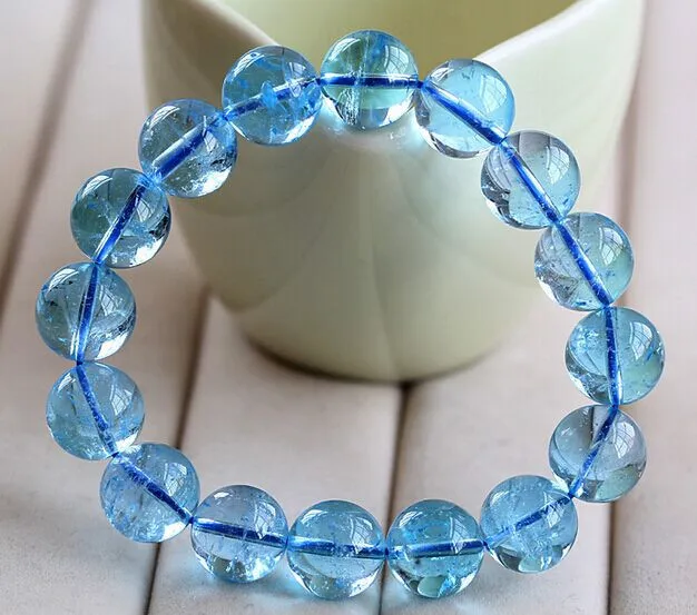 13 мм настоящий синий натуральный для паза браслеты женщин и мужчин мощный стрейч