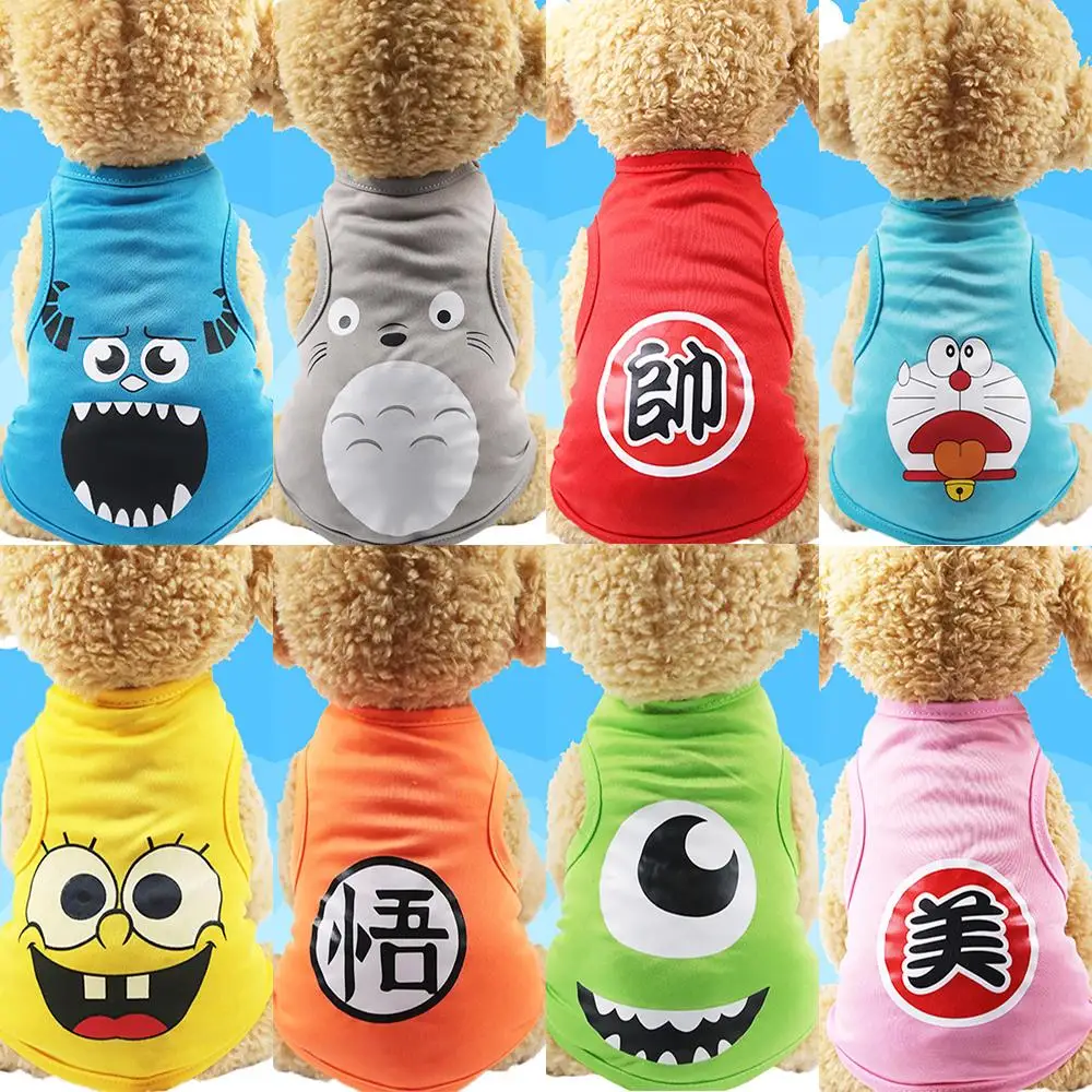 Дешевая Одежда для маленьких собак на лето и весну 11 мультяшных стилей рубашка