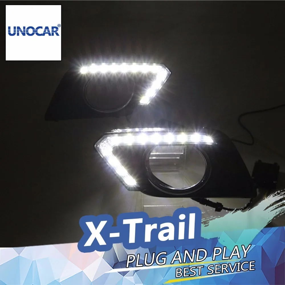 UNOCAR для Nissan X-trail PDF T32 2014 2015 2016 желтый сигнал Функция Водонепроницаемый 12 В