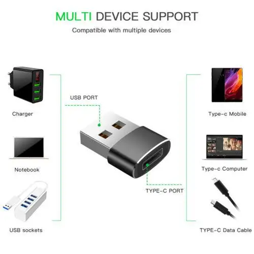 Переходник BEESCLOVER USB Type C OTG переходник с папа на Micro мама для Macbook Samsung S10