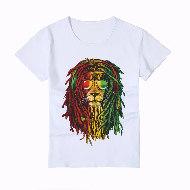 Новые модные детские футболки Bob Marley Летние Стильные с принтом головы Боба Марли