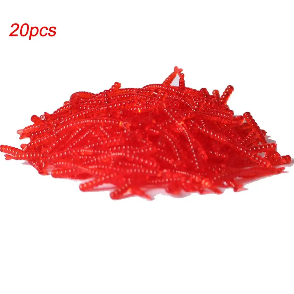 20 шт. мягкие приманки для рыбалки имитация земляного червя красные черви