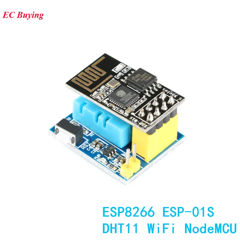 Модуль DHT11 WiFi NodeMCU ESP8266 ESP-01 ESP-01S Плата датчика температуры и влажности DC DIY
